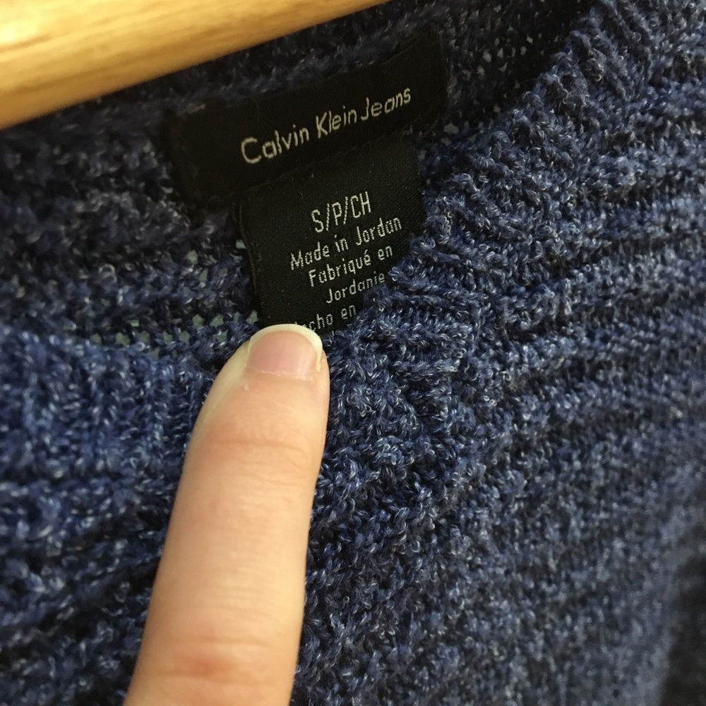 Calvin Klein Jeans Textured V-Neck Long Sleeve